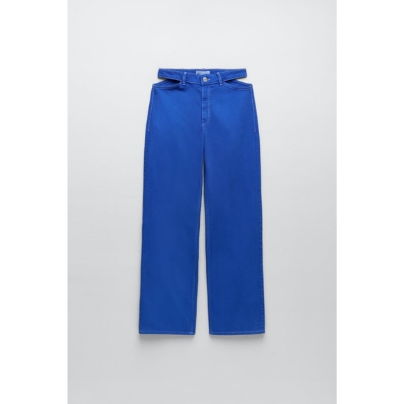 Zara Jeans Zara Wide Leg Jeans With Cut Outs Poshmark